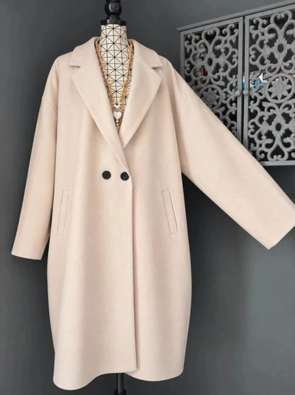 💖 manteau beige crème grande taille 58 long chic élégant oversize mi-saison tendance 💖