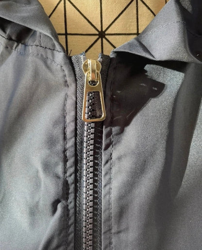💖 veste blouson bleu ardoise grande taille 54 capuche zippée légère mi-saison tendance 💖