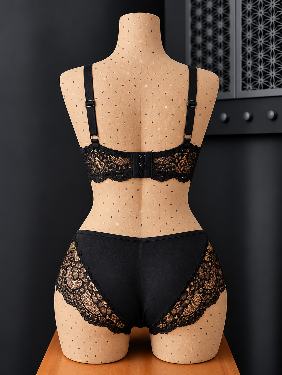 💜 ensemble dentelle noir et vert avec armature – Taille 54 bonnet 125 E/F/G – 130 D 💜