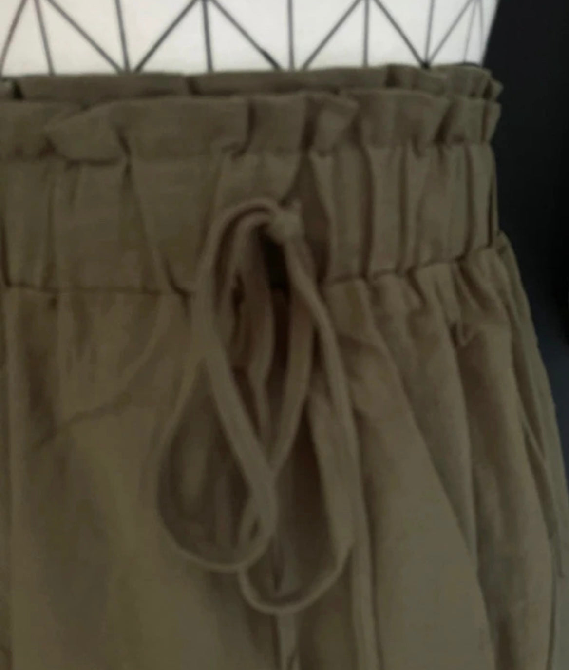 💖 jupe kaki grande taille 56 taille haute élastique poches coton bohème tendance 💖