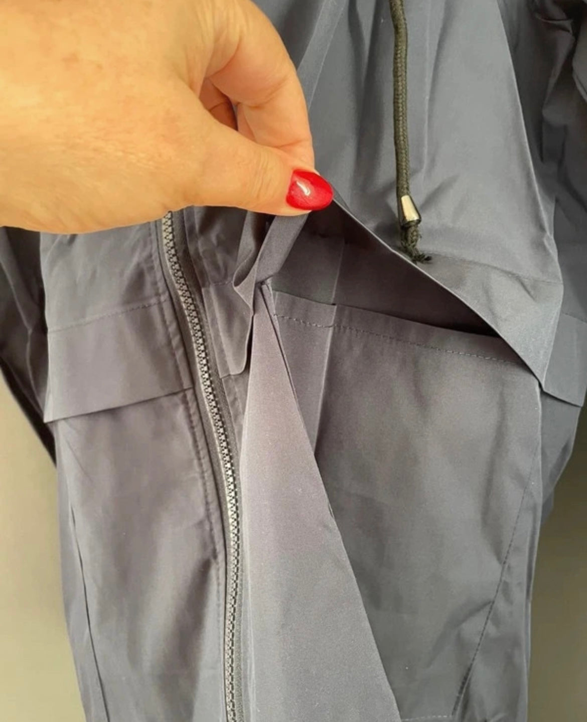 💖 veste blouson bleu ardoise grande taille 54 capuche zippée légère mi-saison tendance 💖