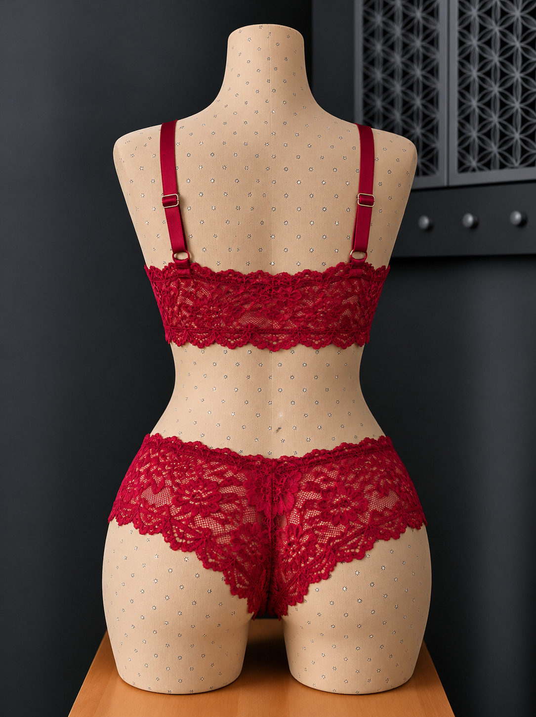 💜 ensemble rouge dentelle sans armature – Taille 56 bonnet 130 E/F/G/H 💜